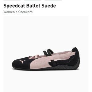 Puma Women's Speedcat Ballet Suede Sneakers - Black and Pink